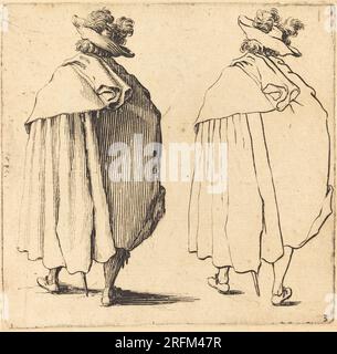 'Jacques Callot, Homme en cape, vu de derrière, 1617 et 1621, gravure, Collection Rosenwald, 1949,5,237' Banque D'Images