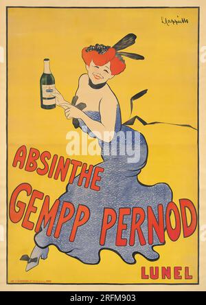 Absinthe, Gempp Pernod, Lunel - affiche publicitaire d'alcool vintage par Leonetto Cappiello, Paris 1903 Banque D'Images