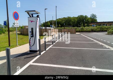 Borne de recharge Ionity EV Longvilliers A10 France Banque D'Images