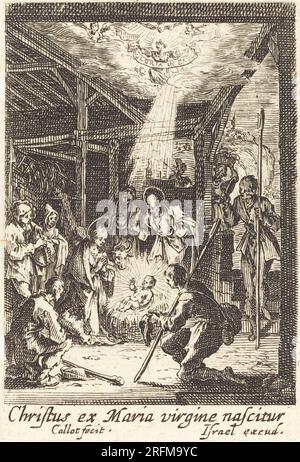 'Jacques Callot, la Nativité, en ou après 1630, gravure, R.L. Collection Baumfeld, 1969,15,790' Banque D'Images