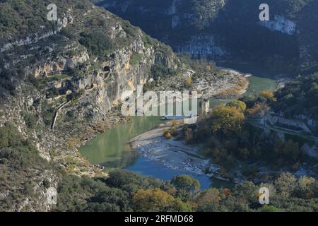 France, département du Gard, Collias les Gorges du Gardon, site de la chapelle de la Baume Sainte Vérédème Banque D'Images