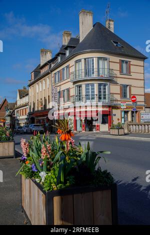 France, région Normandie, Calvados, Pont-l'Evêque, rue Saint-Michel, Banque D'Images