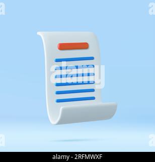 Icône de paiement du reçu de la facture papier Illustration de Vecteur