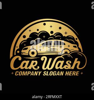 Modèle de conception de logo de lavage de voiture. Illustration vectorielle. Illustration de Vecteur