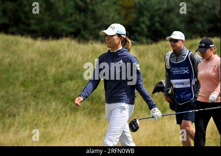 4 août 2023. Irvine, Écosse, Royaume-Uni. Hinako Shibuno au 2e jour 2. Crédit : CDG/Alamy Live News Banque D'Images