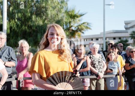 Cap d'Agde, France.24 juin,2023. Laurie Bordesoules participe au festival les Hérault du Cinéma et de la télévision pour le 20e anniversaire Banque D'Images