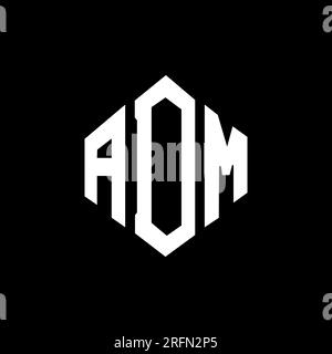 Logo ADM lettre avec forme polygonale. Logo en forme de polygone et de cube ADM. Modèle de logo vectoriel ADM hexagone couleurs blanc et noir. ADM monogr Illustration de Vecteur