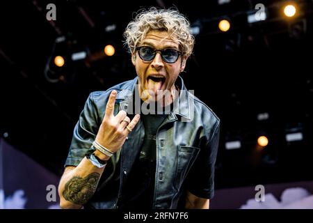 Skanderborg, Danemark. 04th, août 2023. Le chanteur et compositeur pop danois Christopher donne un concert live lors du festival de musique danois SmukFest 2023 à Skanderborg. (Crédit photo : Gonzales photo - Lasse Lagoni). Banque D'Images