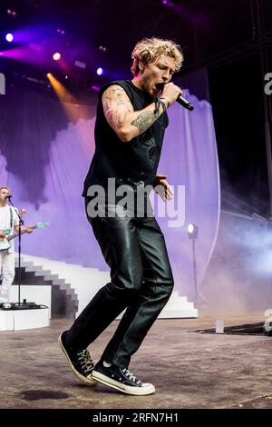 Skanderborg, Danemark. 04th, août 2023. Le chanteur et compositeur pop danois Christopher donne un concert live lors du festival de musique danois SmukFest 2023 à Skanderborg. (Crédit photo : Gonzales photo - Lasse Lagoni). Banque D'Images