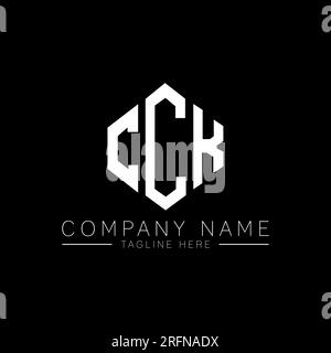 Logo de lettre CCK avec forme de polygone. Logo en forme de polygone et de cube CCK. Modèle de logo vectoriel hexagone CCK couleurs blanc et noir. CCK monogr Illustration de Vecteur