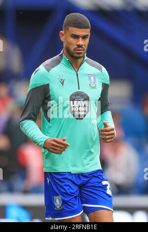 Ashley Fletcher de Sheffield Wednesday pendant le Sky Bet Championship Match Sheffield Wednesday vs Southampton à Hillsborough, Sheffield, Royaume-Uni, le 4 août 2023 (photo Alfie Cosgrove/News Images) Banque D'Images