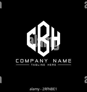 Conception de logo de lettre CBH avec forme de polygone. CBH polygone et design de logo en forme de cube. Modèle de logo vectoriel CBH hexagone couleurs blanches et noires. CBH monogr Illustration de Vecteur