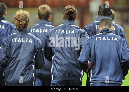 Milan Italie 2012-10-12 : joueurs de l'équipe nationale italienne de football pendant l'entraînement au stade San Siro pour les qualifications de la coupe du monde 2014 Banque D'Images