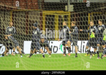 Milan Italie 2012-10-12 : joueurs de l'équipe nationale italienne de football pendant l'entraînement au stade San Siro pour les qualifications de la coupe du monde 2014 Banque D'Images