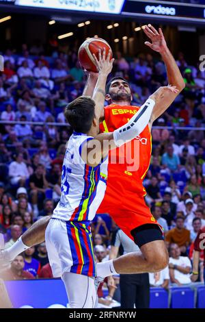 Madrid, Espagne. 04 août 2022. 4 août 2023 ; Wizink Center ; Madrid ; Espagne ; match amical; Coupe du monde de basket-ball FIBA ; Espagne vs Venezuela ; Santi Aldama (Espagne) 900/cordon Press crédit : CORDON PRESS/Alamy Live News Banque D'Images