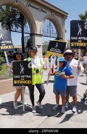 Hollywood, ca. 4 août 2023. Jeanne Tripplehorn au SAG-AFTRA et WGA