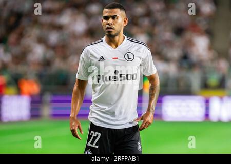 Varsovie, Pologne. 03 août 2023. Juergen Elitim de Legia vu lors du deuxième tour de qualification de l'UEFA Europa Conference League entre Legia Warszawa et le FC Ordabasy Shymkent au Marshal Jozef Pilsudski Legia Warsaw Municipal Stadium. Score final ; Legia Warszawa 3:2 FC Ordabasy Shymkent. (Photo Mikolaj Barbanell/SOPA Images/Sipa USA) crédit : SIPA USA/Alamy Live News Banque D'Images