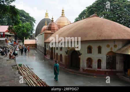 INDE, ASSAM, GUWAHATI, juin 2023, habitants du temple Kamakhya, dynastie Mlechchha, colline Nilachal, Guwahati, Assam Banque D'Images