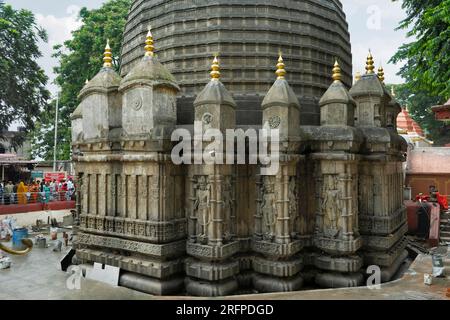 INDE, ASSAM, GUWAHATI, juin 2023, habitants du temple Kamakhya, dynastie Mlechchha, colline Nilachal, Guwahati, Assam Banque D'Images