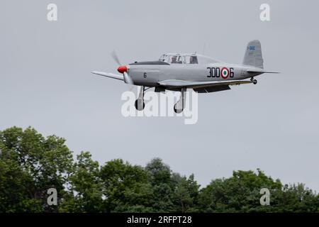 Fiat G.46, arrivant à la RAF Fairford pour le Royal International Air Tattoo 2023. Banque D'Images