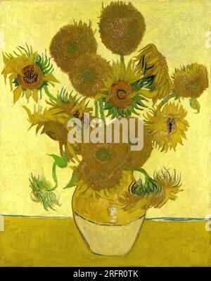 Tournesols Vincent van Gogh 1888 huile sur toile Banque D'Images