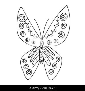 coloriage papillon chou Illustration de Vecteur