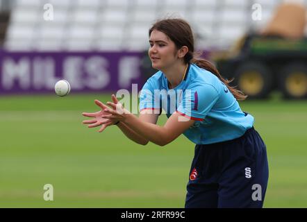 Essex Women's Sally Chapmanpendant le championnat de Londres 50-over match entre Essex Women contre Middlesex Women au Cloud County Ground, Chelmssor Banque D'Images