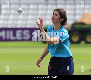 Essex Women's Sally Chapmanpendant le championnat de Londres 50-over match entre Essex Women contre Middlesex Women au Cloud County Ground, Chelmssor Banque D'Images