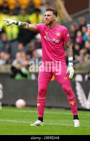 Le gardien des Wolverhampton Wanderers Jose sa en action lors du match amical de pré-saison au Molineux Stadium, Wolverhampton. Date de la photo : Samedi 5 août 2023. Banque D'Images