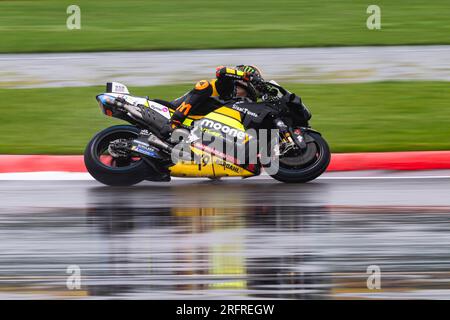 NORTHAMPTON, ROYAUME-UNI. 05 août 23. Luca Marini (ITA) de Mooney VR46 Racing Team en qualification 1 lors du Grand Prix de Grande-Bretagne Monster Energy sur le circuit de Silverstone le samedi 05 août 2023 à NORTHAMPTON, EN ANGLETERRE. Crédit : Taka G Wu/Alamy Live News Banque D'Images