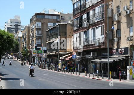 StreetView Rabbi Akiva Street Banque D'Images