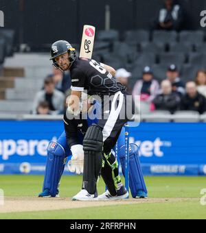 Manchester, Royaume-Uni. 05 août 2023. 5 août 2023 ; Old Trafford Cricket Ground, Manchester, Angleterre : The Hundred Mens Cricket, Manchester Originals versus London Spirit ; Jos Buttler of Manchester Originals at bat crédit : action plus Sports Images/Alamy Live News Banque D'Images