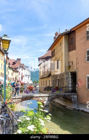 Pont du passage de l'Île, Vieille ville, Annecy, haute-Savoie, Auvergne-Rhône-Alpes, France Banque D'Images