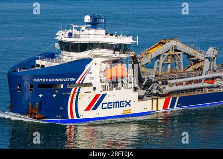 Dredger Cemex Go innovation, Southampton, Hampshire, Angleterre, Royaume-Uni Banque D'Images