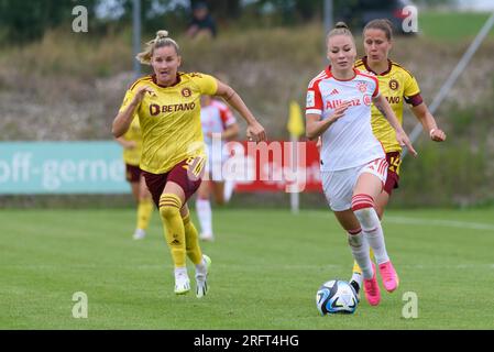 Regensburg, Allemagne. 05 août 2023. Regensburg, Allemagne, 5 août 2023 : Weronika Zawistowska (24 FC Bayern Munich) lors du match amical international entre le FC Bayern Munich et le Sparta Prague au Sportpark am Brandlberg, Ratisbonne. (Sven Beyrich/SPP) crédit : SPP Sport Press photo. /Alamy Live News Banque D'Images