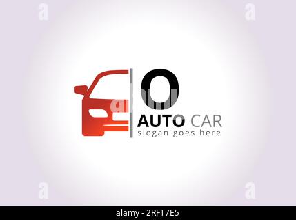 Lettre O modèle de conception de logo de voiture inspiration, Illustration vectorielle, logo de véhicule, logo automobile Illustration de Vecteur