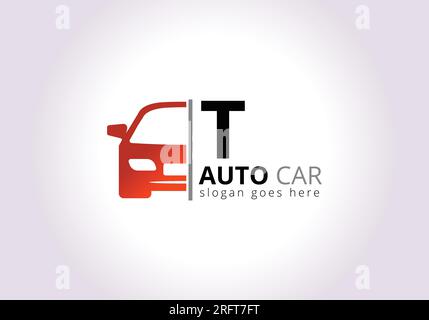 Lettre T modèle de conception de logo de voiture inspiration, Illustration vectorielle, logo de véhicule, logo automobile Illustration de Vecteur