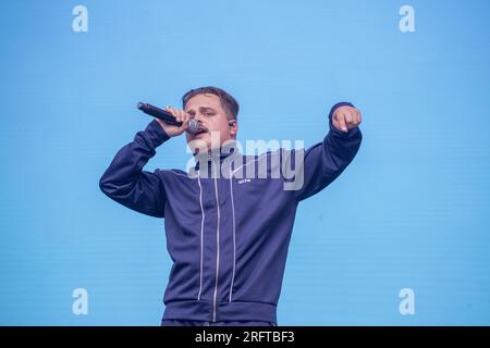 Lokeren, Belgique. 05 août 2023. GLINTS se produit au Lokerse Feesten, samedi 05 août 2023 à Lokeren. Le Festival a lieu du 4 août au 13 août. BELGA PHOTO NICOLAS MAETERLINCK crédit : Belga News Agency/Alamy Live News Banque D'Images