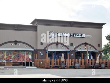 Houston, Texas États-Unis 07-04-2023, El Capitan fruits de mer et restaurant mexicain extérieur avec une influence de la culture Nayarit. Restaurant local à Willowbrook plaza. Banque D'Images