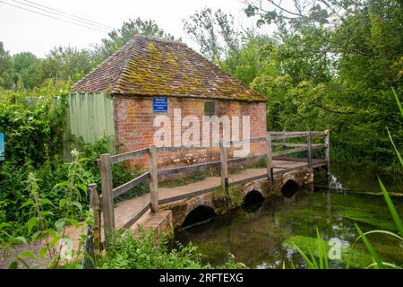 Le piège Alresford Eel House sur la rivière Alre dans la ville d'Alresford dans le Hampshire Banque D'Images