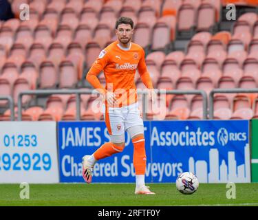 Blackpool, Royaume-Uni. 05 août 2023. James Husband #3 de Blackpool lors du match Sky Bet League 1 Blackpool vs Burton Albion à Bloomfield Road, Blackpool, Royaume-Uni, le 5 août 2023 (photo de Steve Flynn/News Images) à Blackpool, Royaume-Uni le 8/5/2023. (Photo Steve Flynn/News Images/Sipa USA) crédit : SIPA USA/Alamy Live News Banque D'Images