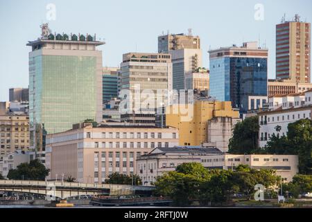 Vue des bâtiments dans le centre-ville de Rio de Janeiro, brésil. Banque D'Images