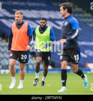 Rochdale, Greater Manchester, Angleterre, 5 août 2023. Rochdale s’échauffera avant le coup d’envoi, Rochdale AFC V Ebbsfleet s’unit dans la Ligue nationale Vanarama à la Crown Oil Arena. (Image de crédit : ©Cody Froggatt/Alamy Live News) Banque D'Images