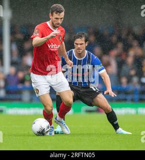 Rochdale, Greater Manchester, Angleterre, 5 août 2023. Greg Cundle d’Ebbsfleet United sur le ballon pendant Rochdale AFC V Ebbsfleet Uni dans la Ligue nationale Vanarama à la Crown Oil Arena. (Image de crédit : ©Cody Froggatt/Alamy Live News) Banque D'Images