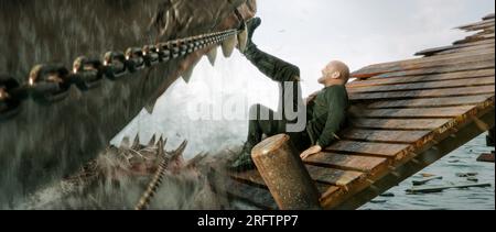 DATE DE SORTIE : 4 août 2023. TITRE : Meg 2 : la tranchée. STUDIO : Warner Bros. RÉALISATEUR : Ben Wheatley. PARCELLE : une équipe de recherche rencontre de multiples menaces tout en explorant les profondeurs de l’océan, y compris une exploitation minière malveillante. AVEC JASON STATHAM dans le rôle de Jonas Taylor. (Image de crédit : © Warner Bros/Entertainment Pictures/ZUMAPRESS.com) USAGE ÉDITORIAL SEULEMENT! Non destiné à UN USAGE commercial ! Banque D'Images