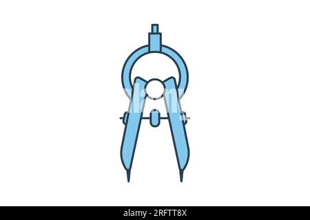 icône diviseur. Icône associée à papeterie. style d'icône de ligne plate. Conception vectorielle simple modifiable Illustration de Vecteur