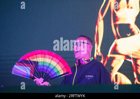 Brighton, Royaume-Uni. Samedi 5 août 2023.GOK WAN DJ's au Fabuloso, fierté dans le parc Brighton © Jason Richardson / Alamy Live News Banque D'Images