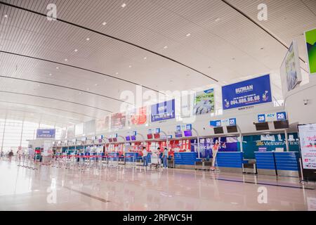 Intérieur de l'aéroport Cat Bi dans la ville de Hai Phong, Viet Nam. 26 juillet 2023. Banque D'Images