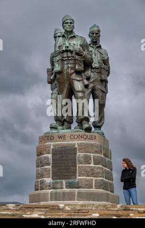 Le mémorial Commando à Spean Bridge dans les Highlands, Royaume-Uni. Banque D'Images