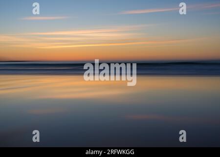 Coucher de soleil, Kiloran Bay, Colonsay, Écosse Banque D'Images